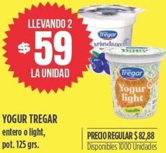 Supermercados Vea Yogur Tregar 125g oferta