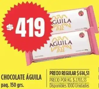 Supermercados Vea Chocolate Águila 150g oferta