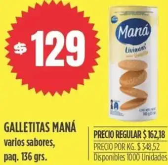 Supermercados Vea Galletitas Maná 136g oferta