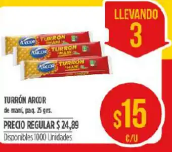 Supermercados Vea Turrón Arcor 25grs oferta