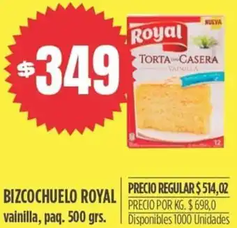 Supermercados Vea Bizcochuelo Royal 500g oferta