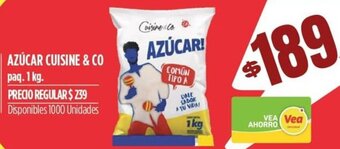 Supermercados Vea Azúcar Cuisine & Co 1kg oferta