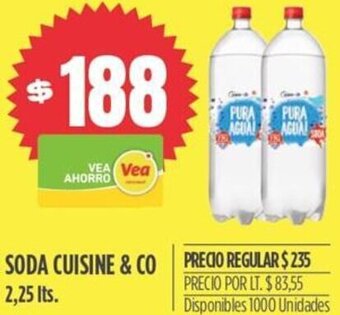Supermercados Vea Soda Cuisine & Co 2,25L oferta