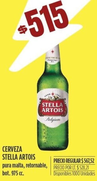 Supermercados Vea Cerveza Stella Artois 975cc oferta
