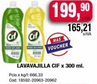 Maxiconsumo Lavavajilla Cif 300ml oferta