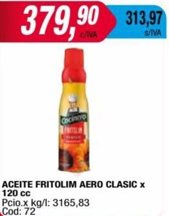 Maxiconsumo Aceite Fritolim Aero Clasic 120cc oferta