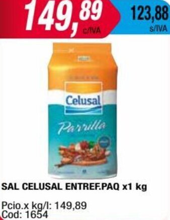 Maxiconsumo Sal Celusal Entref. Paq 1kg oferta