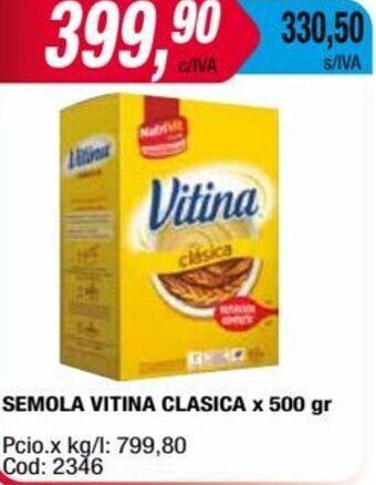 Maxiconsumo Semola Vitina Clasica 500g oferta