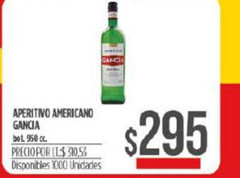 Supermercados Vea Aperitivo Americano Gancia 950cc oferta