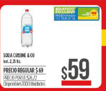 Supermercados Vea Soda Cuisine & Co. 2.25lts oferta