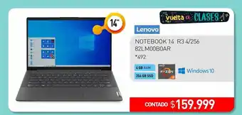 La Anonima Lenovo notebook 14 r3 4 256 82lm00b0ar oferta