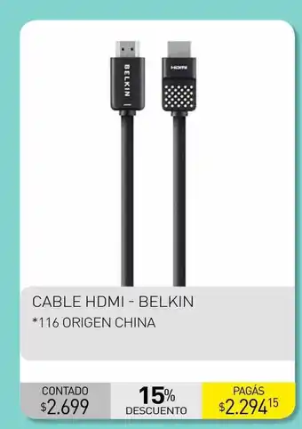 La Anonima Cable hdmi - belkin oferta