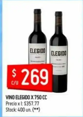 Walmart Vino Elegido x 750cc oferta