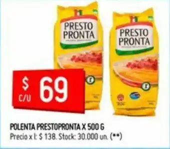 Walmart Polenta Prestopronta x 500g oferta