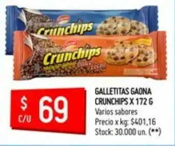 Walmart Galletitas Gaona Crunchips x 172g oferta