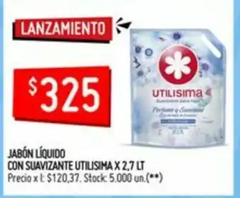 Walmart Jabón Líquido Con Suavizante Utilisima x 2,7lt oferta