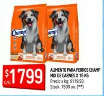 Walmart Champ Alimento Para Perros Mix De Carnes x15kg oferta