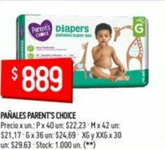Walmart Pañales Parents Choice oferta