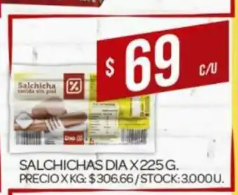 Supermercados DIA Salchichas Dia x225g oferta