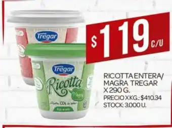 Supermercados DIA Ricotta Entera/ Magra Tregar x290g oferta