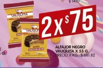 Supermercados DIA Vauquita Alfajor Negro x55g oferta