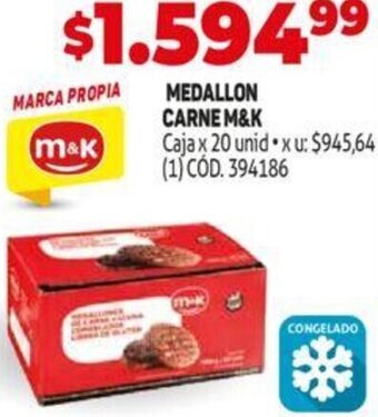 Makro Medallon Carne M&K 20u oferta