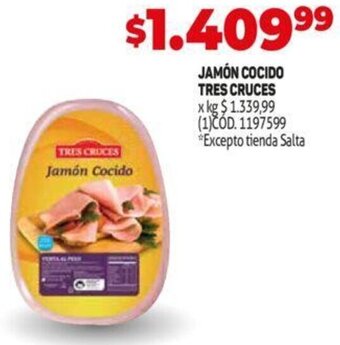 Makro Jamón Cocido Tres Cruces oferta