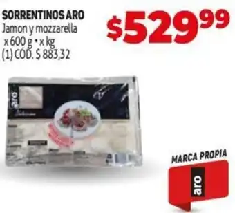 Makro Sorrentinos Aro Jamon y Mozzarella 600g oferta