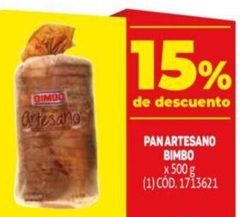 Makro Pan Artesano Bimbo 500g oferta