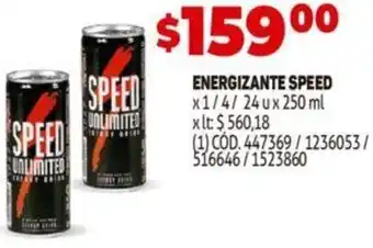 Makro Energizante Speed 1/4/24u x 250ml oferta