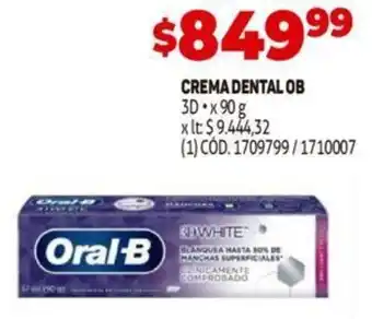 Makro Crema Dental OB 3D x 90g oferta