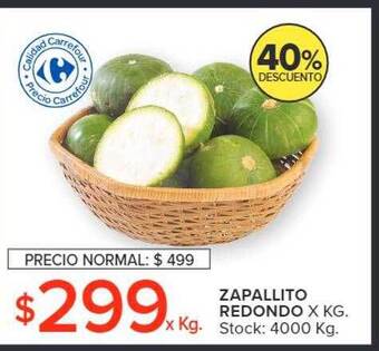 Carrefour Zapallito redondo x kg 40% descuento oferta