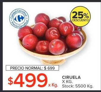 Carrefour Ciruela x kg 25% descuento oferta
