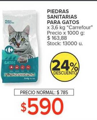 Carrefour Piedras sanitarias para gatos oferta