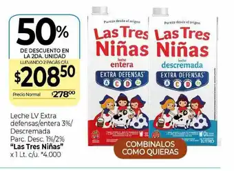 La Anonima Leche lv extra defensas entera 3% descremada parck desc oferta