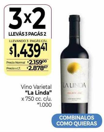 La Anonima Vino varietal oferta