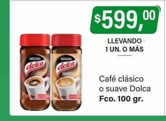 Café clásico o suave dolca