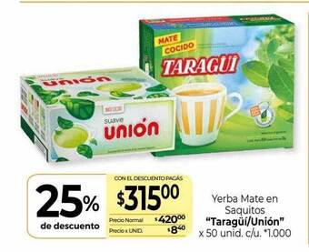 La Anonima Yerba mate en saquitos oferta