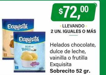 Supermercados Damesco Helados chocolate dulce de leche vainilla o frutilla exquisita oferta
