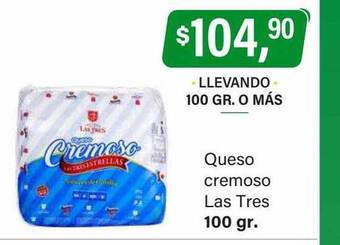 Supermercados Damesco Queso cremoso las tres oferta