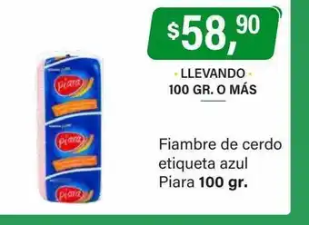 Supermercados Damesco Fiambre de cerdo etiqueta azul piara oferta