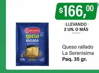 Supermercados Damesco Queso rallado la serenisima oferta