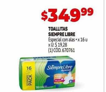 Makro Toallitas siempre libre oferta