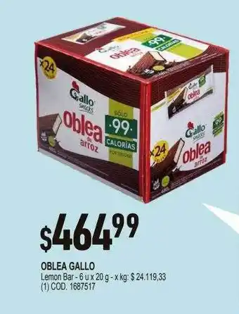 Makro Oblea gallo oferta