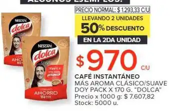 Carrefour Café instantáneo más aroma clásico-suave doy pack oferta