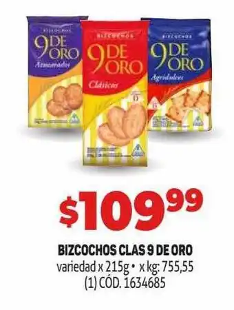 Makro Bizcochos clas 9 de oro oferta
