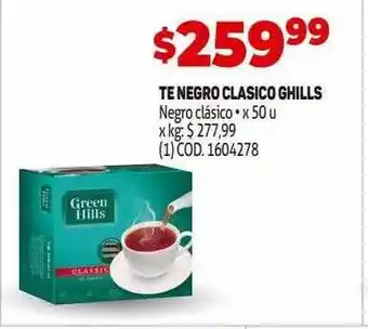Makro Te negro clasico ghills oferta