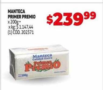 Makro Manteca primer premio oferta