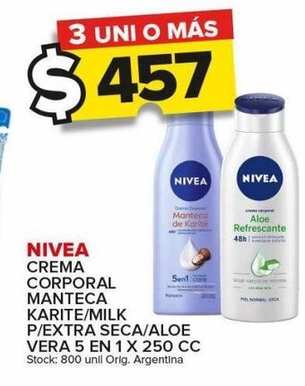 Carrefour Maxi Crema corporal nivea x 250cc oferta