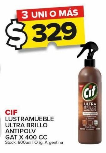 Carrefour Maxi Lustramuebles cif x 400cc oferta